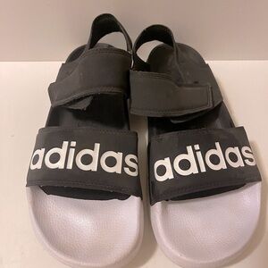 Adidas Adilette Sandal, Core Black,Cloud White Size